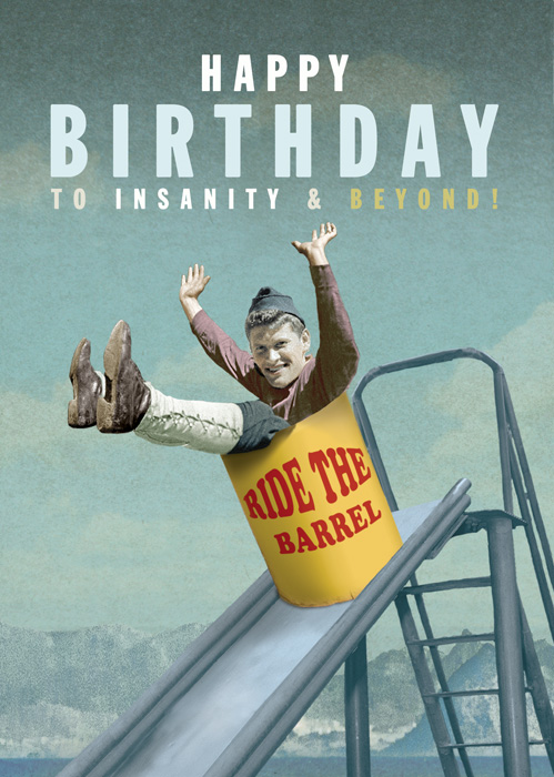 Happy Birthday To Insanity & Beyond Greeting Card by Max Hernn